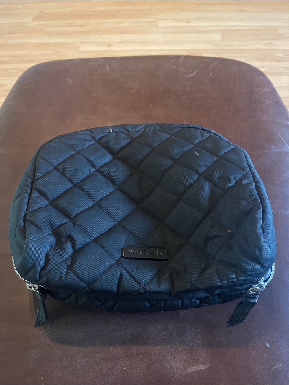 Vera Bradley Black Quilted Cosmetic Pouch